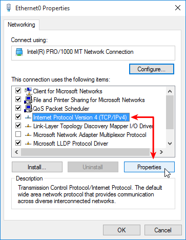 Set a static IP address in Windows 7 Windows 8.1 Windows 10 for the LAN 06