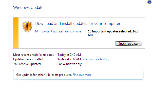 Windows Update - Does it Slow Down Windows 08