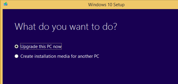 Upgrade Windows 8.1 to Windows 10 Without a Reservation 02