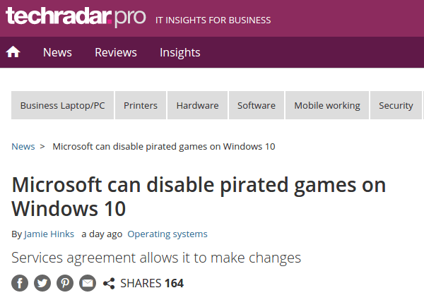 Will Windows 10 Disable Pirated Games - No, it Will Not 03