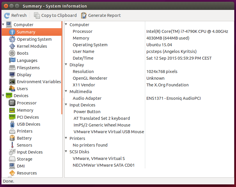 Find Linux Hardware Information in Linux Mint - Ubuntu 14