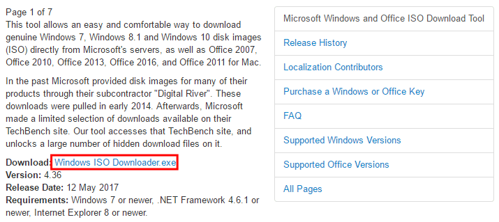 Windows ISO Downloader
