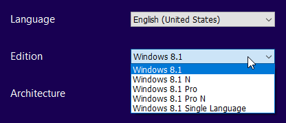 windows 8.1 single language iso