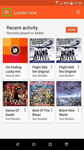 Playlist Google Play Music App